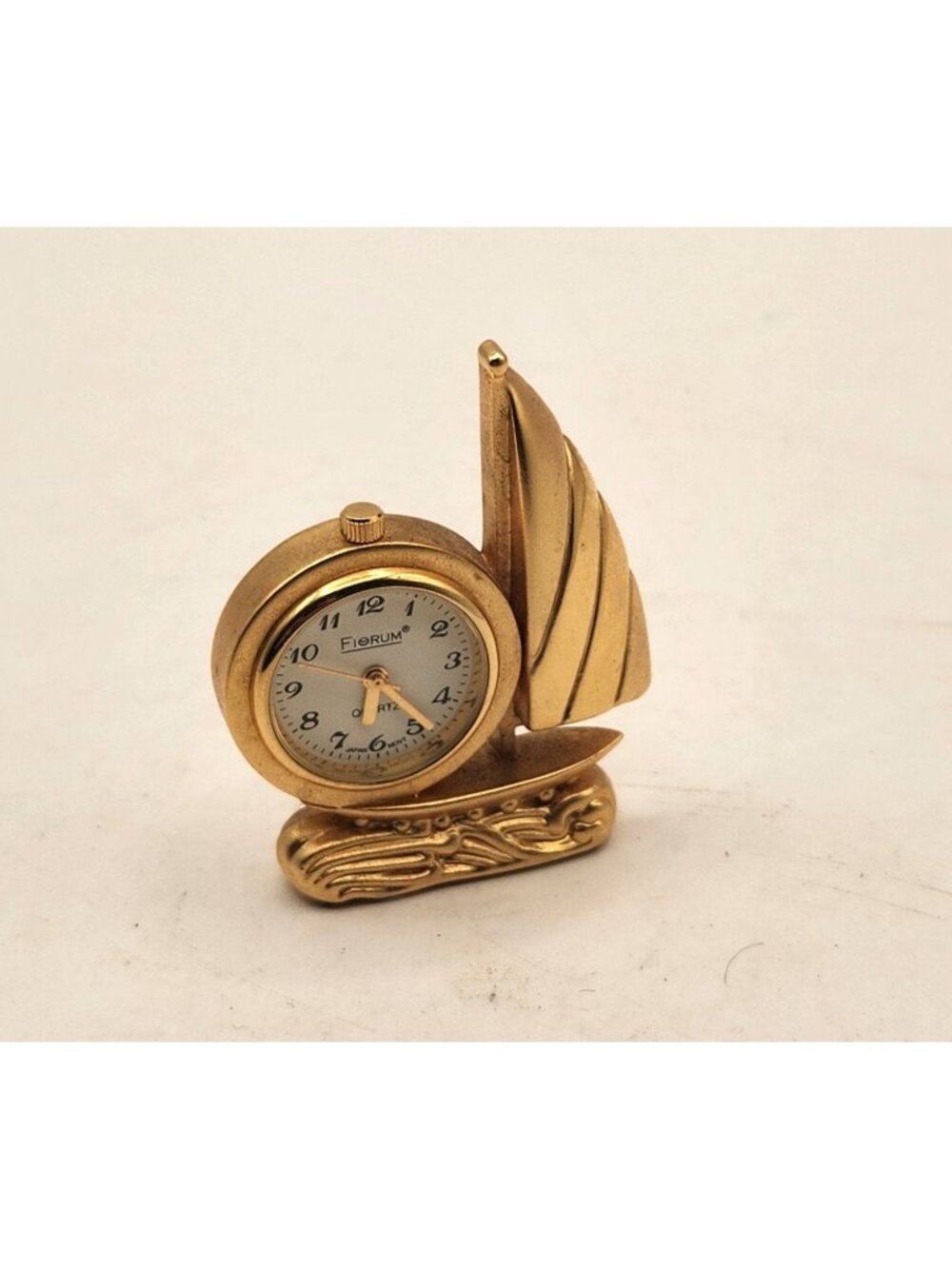 Himi - Miniature Clock - Brass / Metal - Sail - Quartz